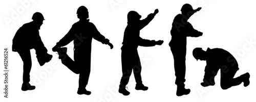 Vector silhouette of a man.