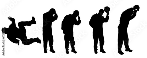 Vector silhouette of a man.