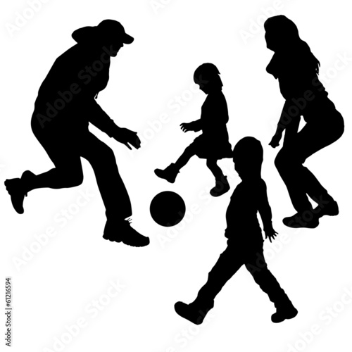 Vector silhouette of people.