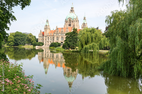 Landscape of the New Town Hall in Hanover, Germany