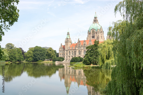 Landscape of the New Town Hall in Hanover  Germany