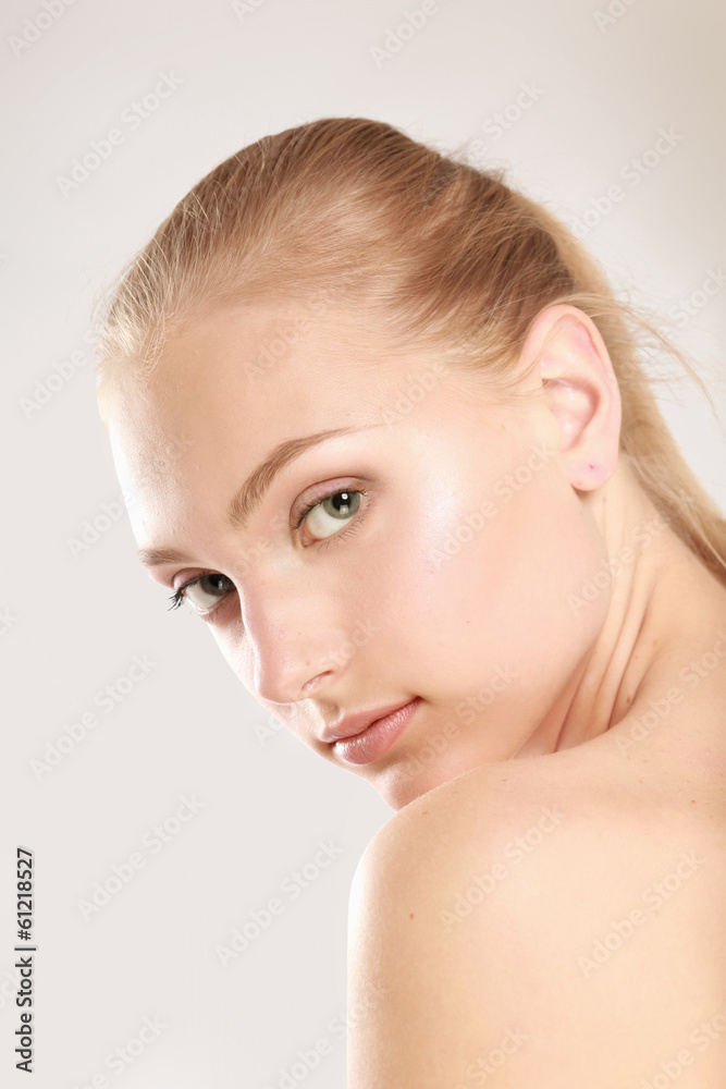 A beautiful woman, portrait isolated on white background A beautiful woman, portrait isolated on white background