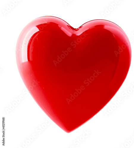 A red heart isolated on white background.