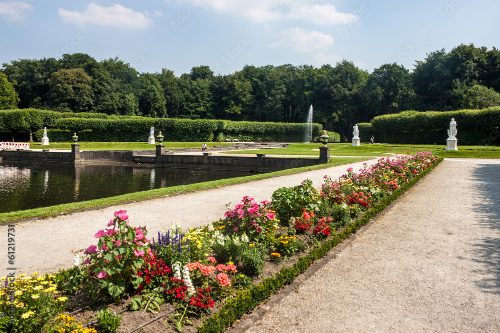 Garden of the chateau in Bruhl