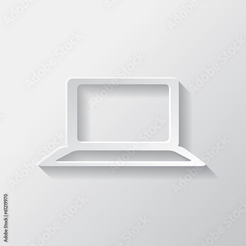 Notebook icon. Laptop symbol.