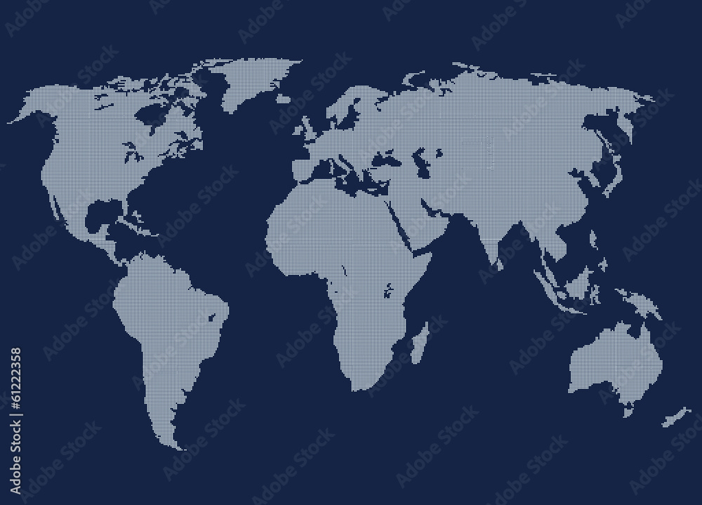 Küçük  noktalı dünya haritası