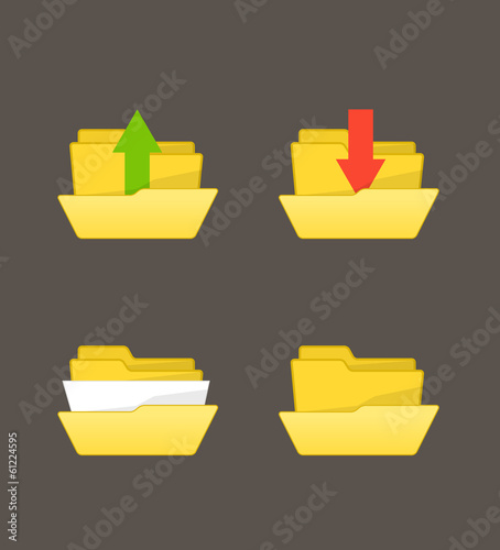 Yellow folders collection