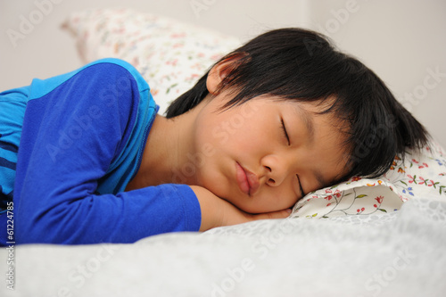 Asian boy sleeping