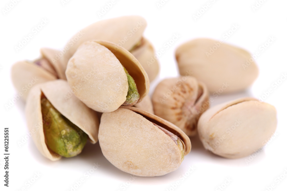 Pistachio nuts isolated on white Pistachio nuts isolated on white