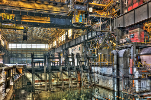 Inside a disused metalworking plant