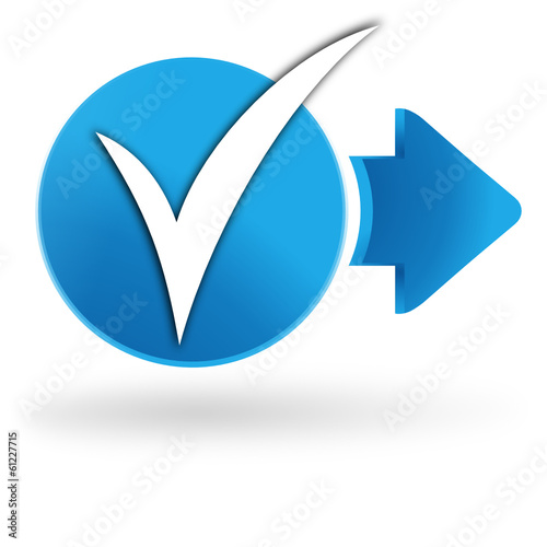 cocher sur symbole web bleu