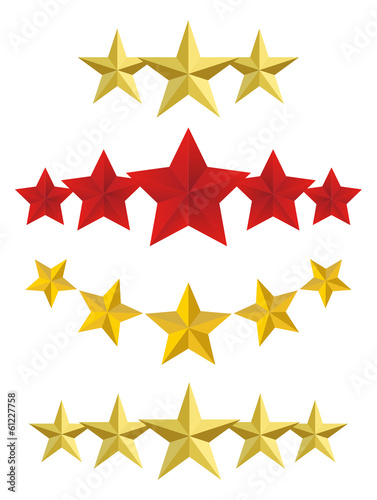 Vector Five golden stars