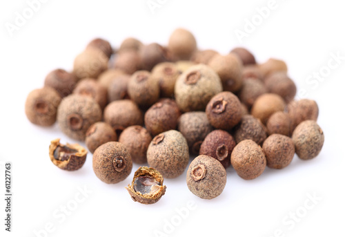 Allspice on a white background