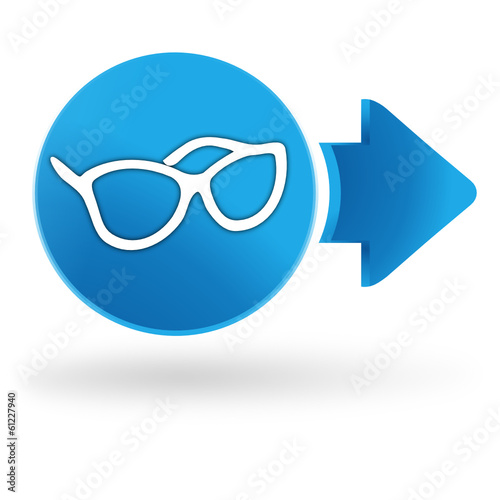 optique sur symbole web bleu