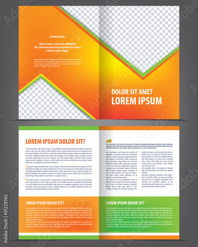 Vector empty brochure print template design