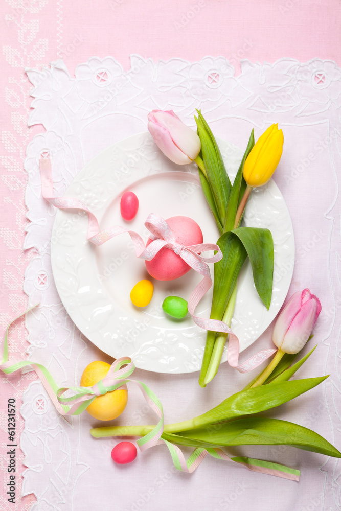 Easter table setting Easter table setting