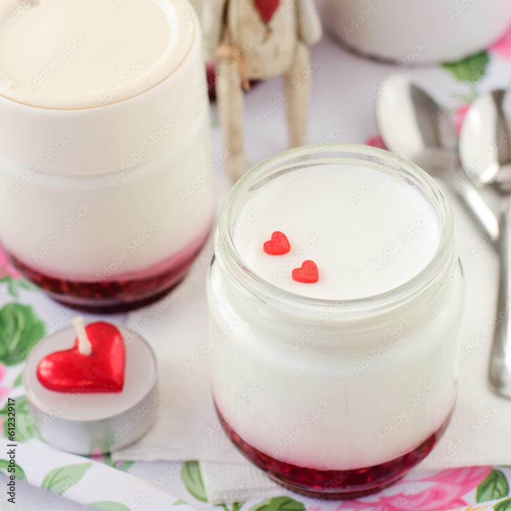 Natural Yoghurt with Raspberry Jam Natural Yoghurt with Raspberry Jam