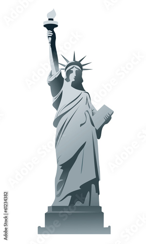 Statue of Liberty on a white background