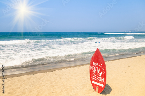 Surf School at a tropical Beach photo