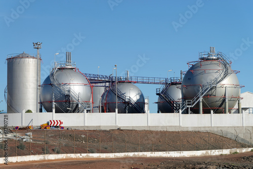 View of oil refinery of a sky background