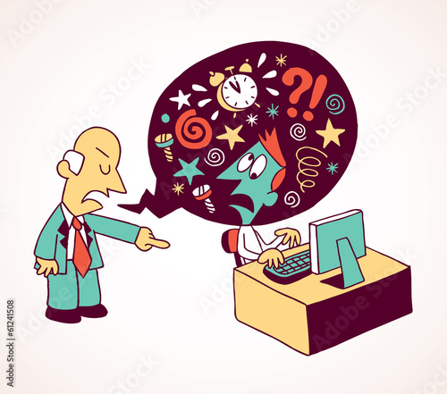 Boss and employee