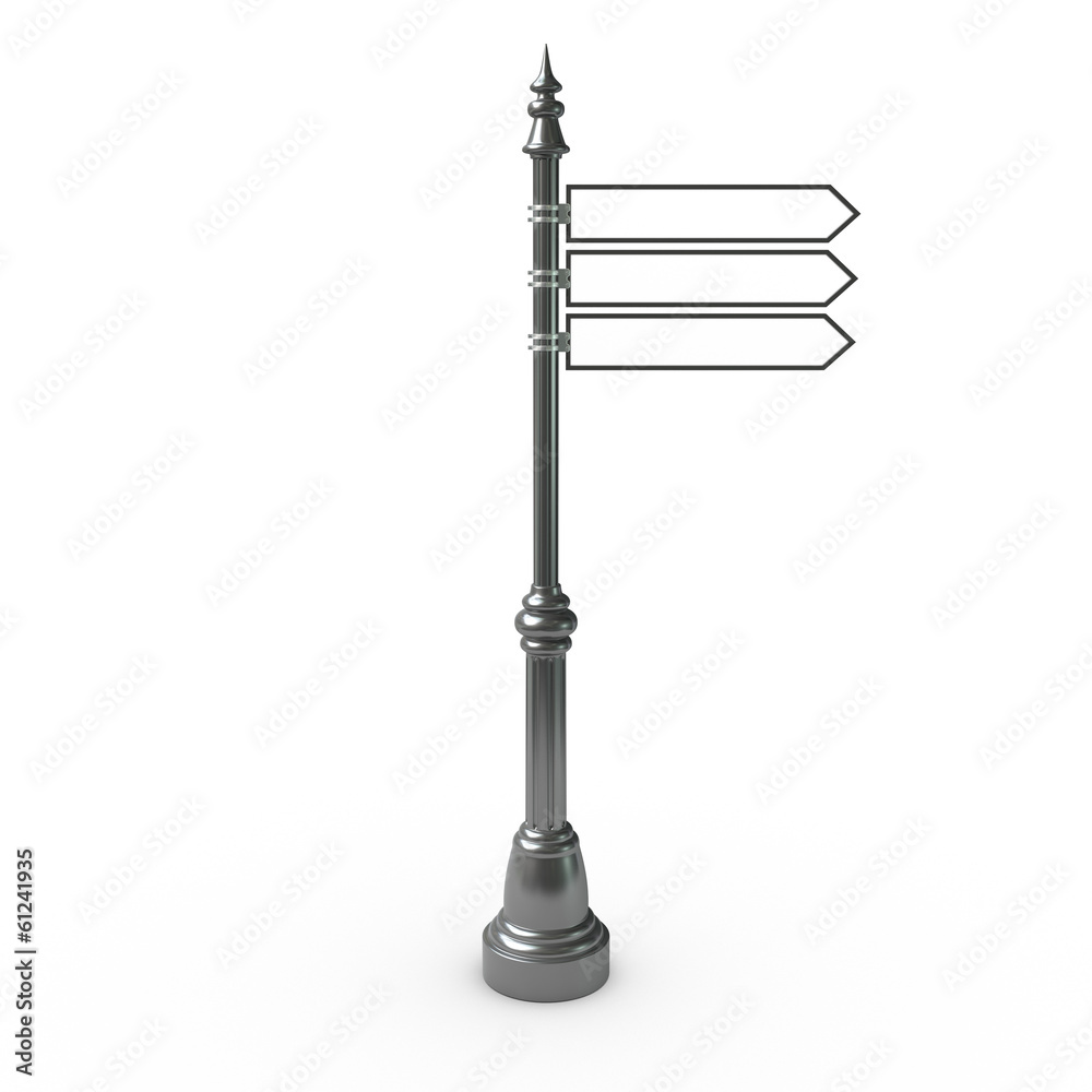 Obraz premium Metal Sign Post with three Signs