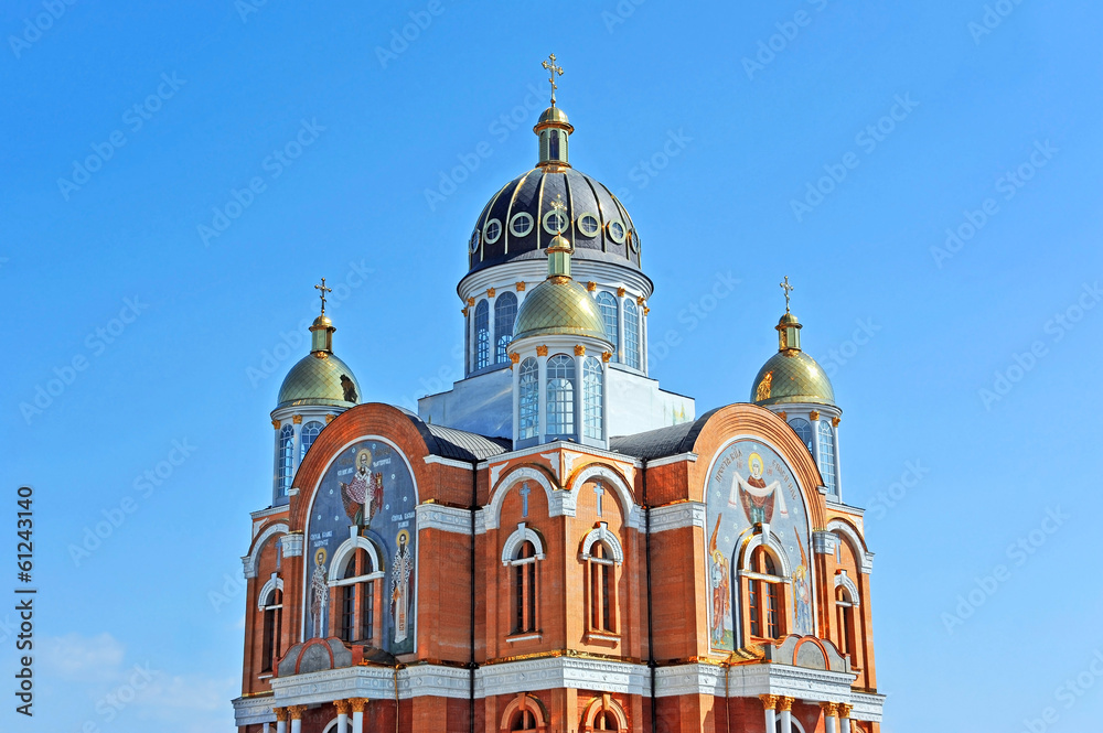 Contemporary eastern orthodox cathedral in Kiev, Ukraine