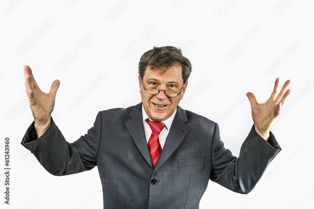 smart business man holding a speach smart business man holding a speach