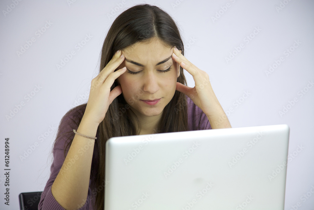 Tired with headache while working on computer Tired with headache while working on computer
