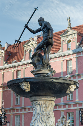 The fountain of neptune in Gdansk