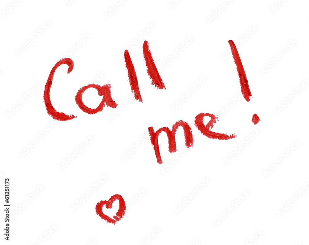 Inscription red lipstick - Call Me! Inscription red lipstick - Call Me!