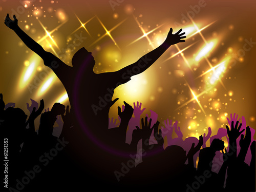 Evening in night club. vector background