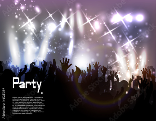 Evening in night club. vector background