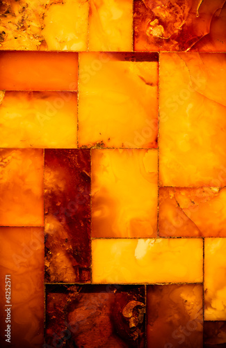 Fotografie, Obraz Closeup of golden amber mosaic as background or texture. Gem.