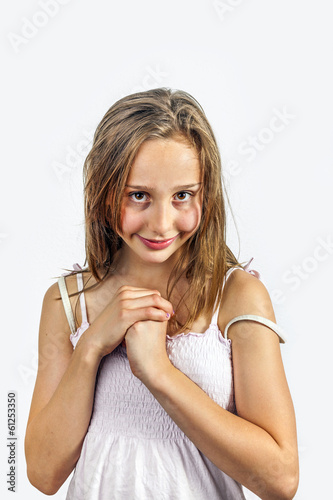 portrait of cute young teenage girl