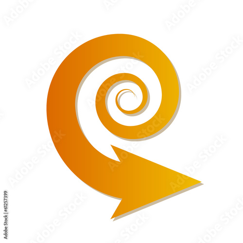 gradient spiral arrow