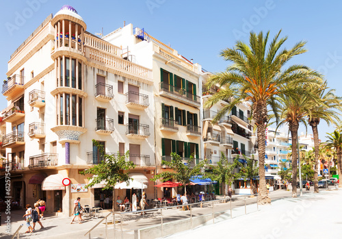  Picturesque houses of Mediterranean town. Sitges © JackF
