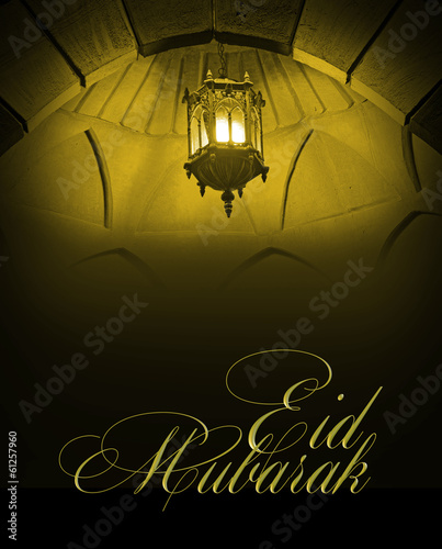 Beautiful greeting card for Eid Mubarak festival photo