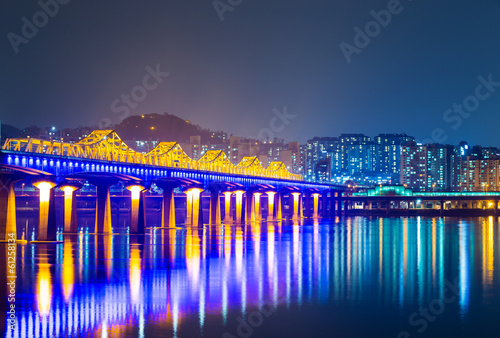 Bridge across han river in Seoul