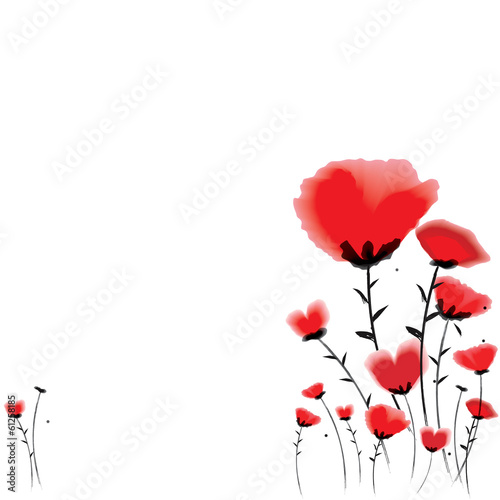 Fototapeta Naklejka Na Ścianę i Meble -  Poppy background