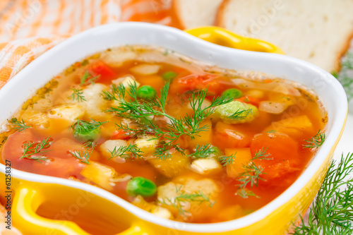 Vegetable soup with tomatoes