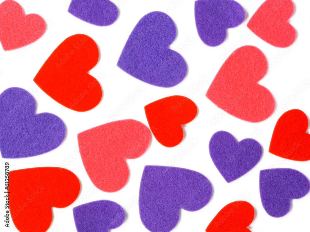 Many colored heart shapes Many colored heart shapes