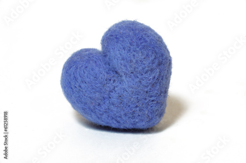 Heart shape from felting wool