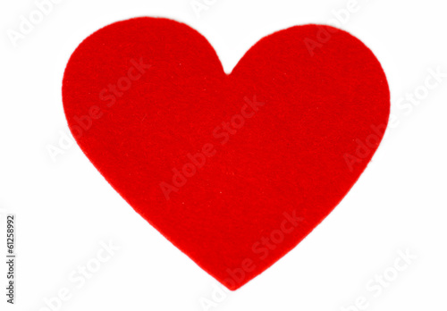 One red heart shape for Valentines day