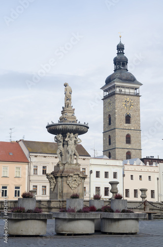 Main square of Ceske Budejovice town