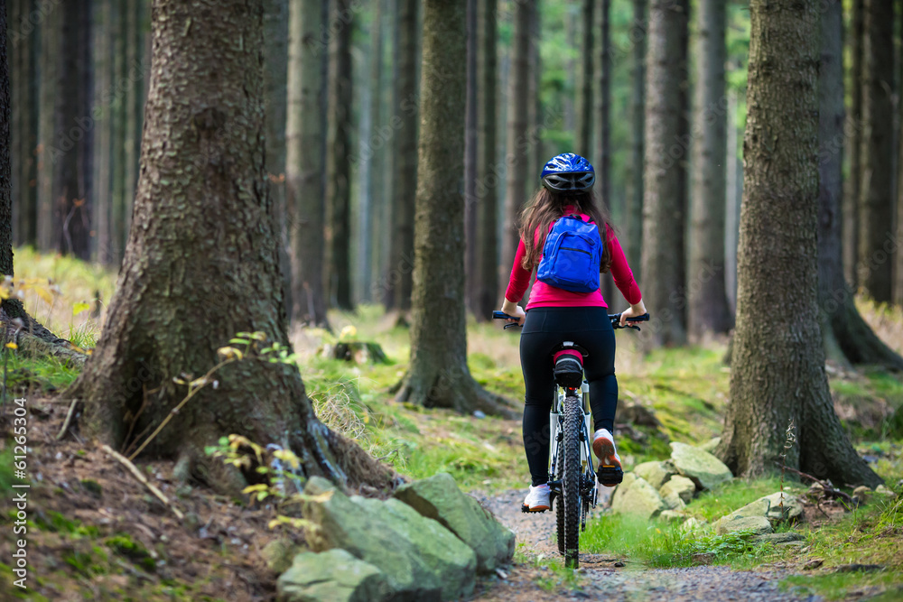 Healthy lifestyle - teenage girl cycling Healthy lifestyle - teenage girl cycling