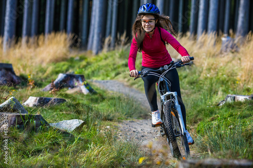 Healthy lifestyle - teenage girl cycling