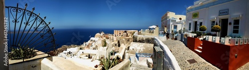 Oia miasto na wyspie Santorini w Grecji