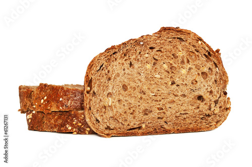 Fresh bread isolated, sliced ​​bread