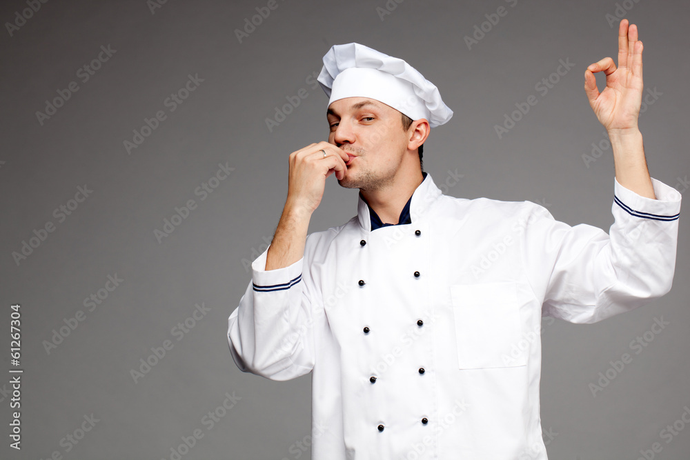 chief with hands gesture